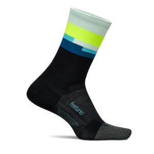 Feetures Elite Ultra Light Cushion Mini Crew - Bayside Black