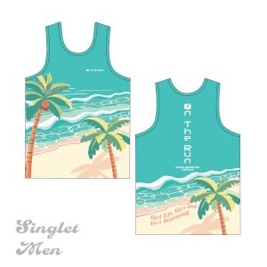 Beach Waves Mens Singlet