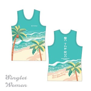 Beach Waves Womens Singlet